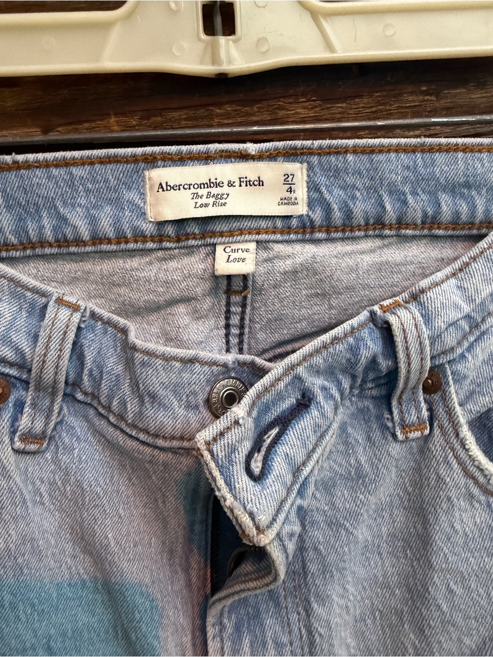 Abercrombie & Fitch Light Blue Baggy Low Rise Jeans